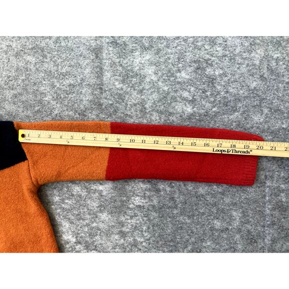 C & C California Turtleneck Sweater Women's Medium Wool Blend Colorful - Picture 6 of 7